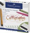 ROTULADOR FABER PITT CALLIGRAPHY 12 COLORES SURTID