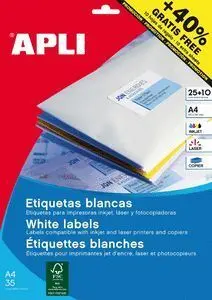 Etiquetas Blancas Ilc 40 mm 25 Hojas A4