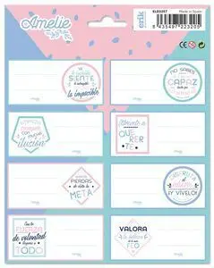 Etiquetas Escolares Amelie Pastel Collection