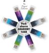 PACK 8 PENDRIVES GRADIENT 16 GB SURTIDOS