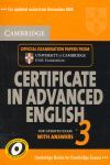 CAMBRIDGE CERTIFICATE IN ADVANCED ENGLISH 3