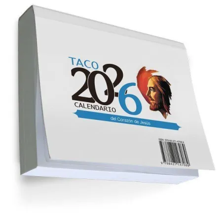 Taco 2026 Calendario del Corazon de Jesus Notas con Iman