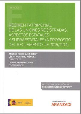 REGIMEN PATRIMONIAL DE LAS UNIONES REGISTRADAS ASPECTOS ESTATALES Y SUPRAESTATALES