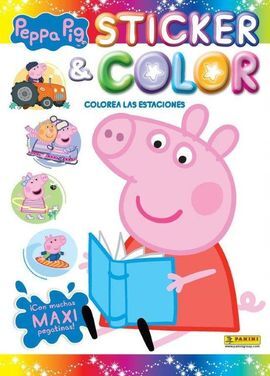 STICKER & COLOR PEPPA PIG COLOREA LAS ESTACIONES