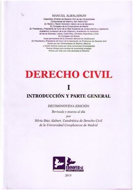 DERECHO CIVIL I (19ª ED.)