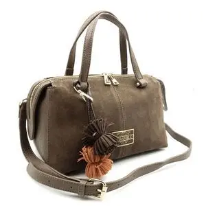 Bolso Piel Serraje Camel - Popy - 27 X 14 X 16 cm