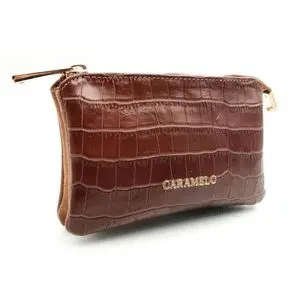Monedero Piel Dolaro Camel - 15 X 4,5 X 10 cm