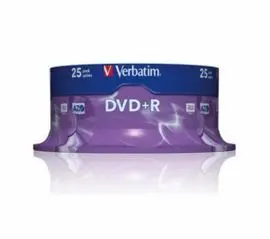 Dvd+R Verbatim 4,7 Gb 16X Tarrina 25 uds