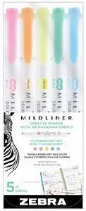 Rotulador Zebra Mildliner Fluorescente 5 Colores S