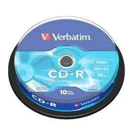 Cd-R Verbatim 700 Mb 52X Extra Prot Tarrina 10 uds