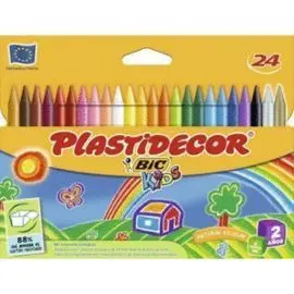 Cera Plastidecor C/24 Colores Surtidos Nuevo