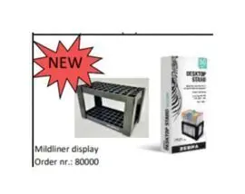 Expositor Zebra para Escritorio Capacidad 50 uds