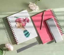 Cuaderno Esther Gili Pajaros Tapa Dura Anilla Anch