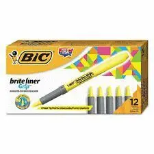 Marcador Bic Highlighter Grip 1. 6 mm Amarillo