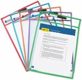 Juego Fundas Transparentes para Escribir y Borrar