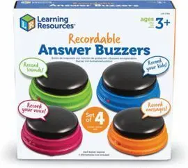 Juego Set 4 Botones de Respuesta Grabables