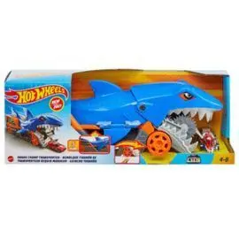 Hot Wheels Tiburon Mastica y Transporta Coches