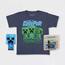 Pop Tee Minecraft Charged Creeper Funko + Camiseta