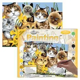 Pintar por Numeros 13 Piezas. Gatos