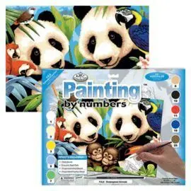 Pintar por Numeros 13 Piezas. Pandas
