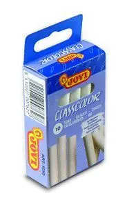Tiza Jovi Classcolor Blancas 10 Unidades