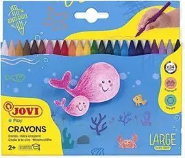 Cera Jovi Hexagonal 24 Colores Surtidos