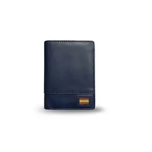 Cartera Piel Hombre Granada Azul España Kronos 8,5