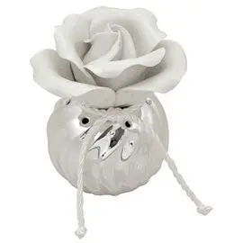 Ambientador Tarro Grande Rosa en Porcelana Blanca