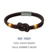 PULSERA DE CORDON CON NUDO MARRON BANDERA ESPAÑA C