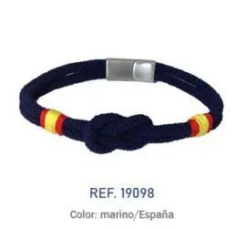 Pulsera de Cordon con Nudo Marino Bandera España C