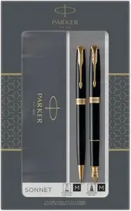 Juego Boligrafo y Pluma Parker Sonnet Laca Negro G