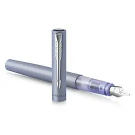 Pluma Parker Vector Xl M Plata Metalico