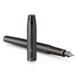 Pluma Parker Im F Monochrome Gris
