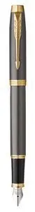 Pluma Parker Im M Grey Lacquer Gold Trim
