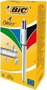 Boligrafo Bic 4 Colores Shine Silver