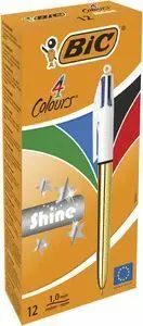 Boligrafo Bic 4C Shine Dorado