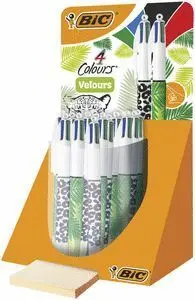 Boligrafo Bic 4C Velours Bote de 30 uds + 50 Crist