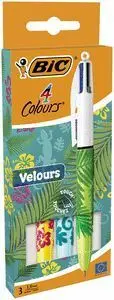 Boligrafo Bic 4C Velours Blister 3 Diseños Nuevos