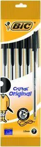 Boligrafo Bic Cristal Medio Blister 5 uds Negro 80