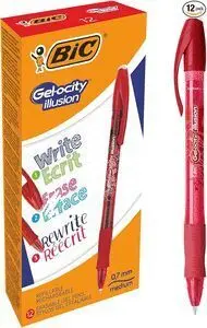 Boligrafo Bic Illusion Gel Rojo