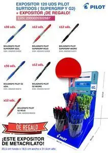 Expositor 120 Boligrafos Pilot Surtidos ( Supergri