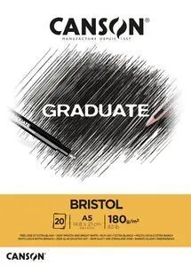 Bloc Encolado A5 20H 180Gr Canson Graduate Bristol