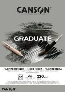 Bloc Encolado A3 30H Canson Graduate Mix Media 220