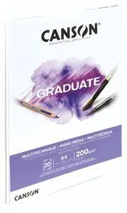 Bloc Enc A4 20H Canson Graduate Mix Media Fino 200