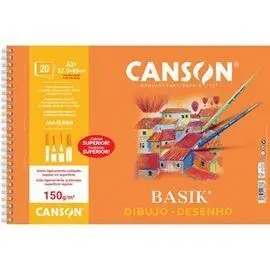 Bloc Dibujo Papel Basik A3+ 32,5X46 150Gr 20H con