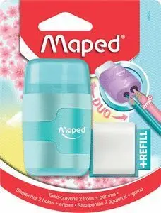 Sacapuntas-Goma Connect 2 Usos Pastel Blister