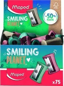 Sacapuntas Maped Vivo 1 Uso Smiling Planet Fsc Mix