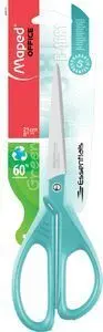 Tijera Essentials Green 21Cm Turquesa Blister 1 ud