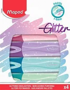 Marcadores Pastel con Glitter Fluo Pep´s 4 Colores