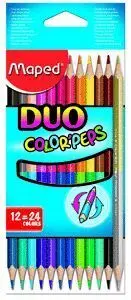 Lápices de Colores Duo Bicolor. Caja 12